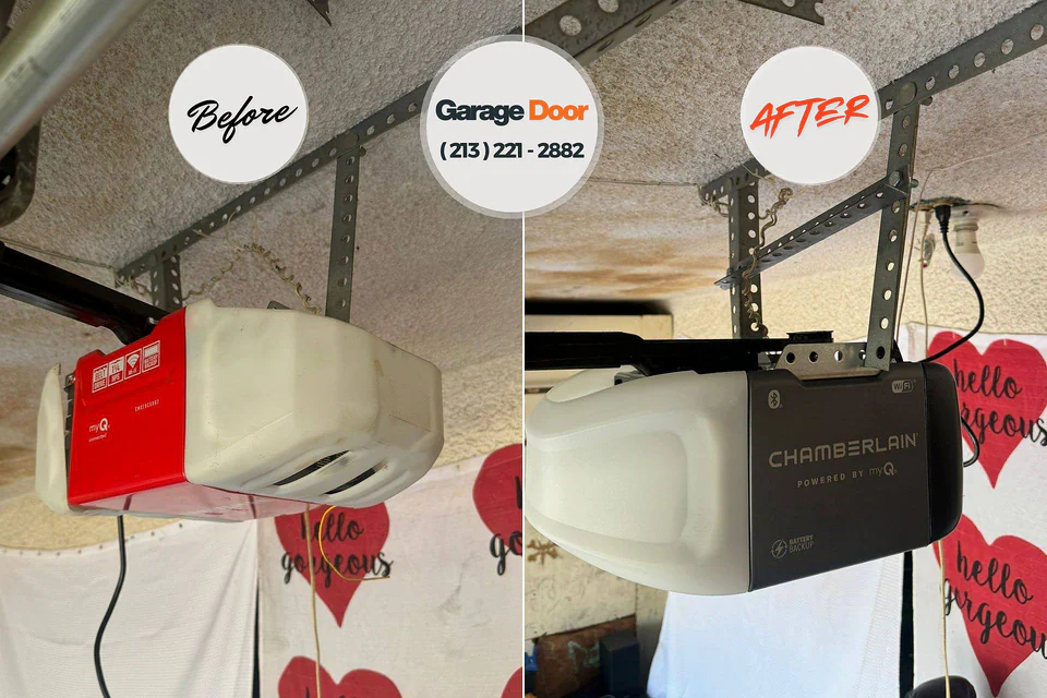 Before and after: garage door repair Bear Creek, AK